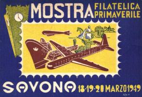 1949 Savona, mostra filatelica primaverile / philatelic exhibition, No. 406. So. Stpl s: Vella