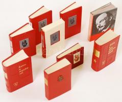 9 db minikönyv-Lenin összes művei. Kiadói műbőr kötés, jó állapotban