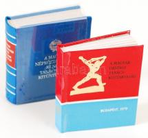 2 db minikönyv-A Magyar Népköztársaság Elnöki Tanácsának kitüntetései. Kaidói műbőr kötés, jó állapo...