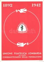 1892-1942 Unione Filatelica Lombarda Milano Cinquantenario della Fondazione / philatelic anniversary (EK)