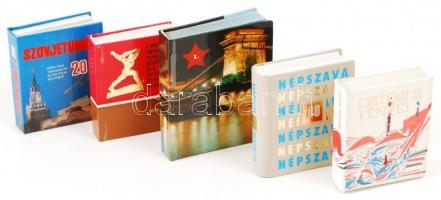 5 db minikönyv-A Magyarországi Tanácsköztársaság és jugoszláviai munkásmozgalom; Népszava; Október f...