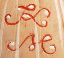 Kovács Margit (1902-1977): Kenyérszelő. Festett mázas terrakotta, jelzett, hibátlan, m:36 cm