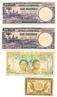 Francia Indokína 1942. 10c vágáshibás + 1947. 10p (2x) + 1949. 1p T:II,III,III- French Indo-China 1942. 10 Cents with cutting error  + 1947. 10 Piastres (2x) + 1949. 1 Piastre C:XF,F,VG