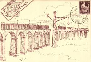 1947 I. Giornata Filatelica Cuneese/ Philatelic Exhibition, So. Stpl, Serrati (EK)