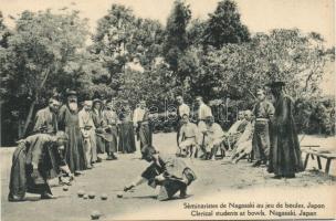 Nagasaki, Clerical students at bowls