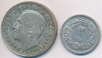 Japán 1914. 10S Ag + Jugoszlávia 1931. 10D Ag "I. Sándor" T:2
Japan 1914. 10 Sen Ag + Yugo...