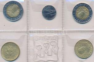 San Marino 1990-1998. 100L-500L (5xklf) szettben T:1
San Marino 1990-1998. 100 Lire - 500 Lire (5xdi...