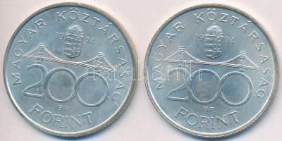 1994. 200Ft Ag "Deák" (2x) T:2