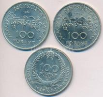 1983. 100Ft "Czóbel Béla" + 1984. 100Ft "Kőrösi Csoma Sándor" (2x) mindegyik eredeti tokban, tanúsítvánnyal T:BU