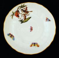 Herendi Rothschild mintás csészealj, kézzel festett, jelzett, hibátlan, d: 13,5 cm