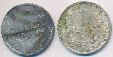 1927-1939. 1P Ag (2x) T:2,2- patina