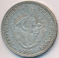 1936. 2P Ag "Madonna" T:2,2-
Unger: 1511., Adamo P7