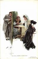 'You will marry a dark man' cartomancy s: Harrison Fisher