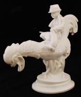 Herendi porcelán Kakas Marci, festetlen, jelzett, hibátlan, m: 28,5 cm, h: 34,5 cm