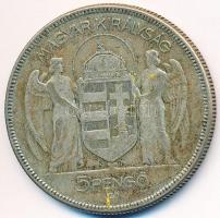1930. 5P Ag "Horthy jobbra" T:3 Adamo P8