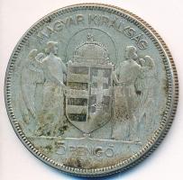 1930. 5P Ag "Horthy jobbra" T:3 Adamo P8