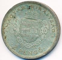 1935. 2P Ag "Rákóczi" T:2- patina Adamo P7.2