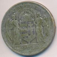 1930. 5P Ag "Horthy jobbra" T:3 ragasztónyom Adamo P8