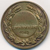 Berán Lajos (1882-1943) 1942. "Leventeverseny" fém díjérem (32mm) T:2-