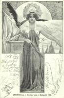1905 Upomínka na I. Sokolsky den v Budapesti / First Sokol meeting in Budapest; Art Nouveau