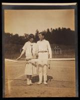 cca 1930 Teniszmérkőzés után, 10×8 cm