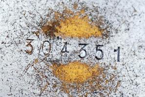 UMF Ruhla márkájú német stopperóra, hátoldalán sorszámmal (304351), valamint kisebb kopásnyomokkal, ...