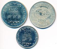 1984. 100Ft CuNi "FAO III." + 1985. 20Ft CuNi "FAO IV." + 100Ft alpakka "FAO IV." T:BU,1-