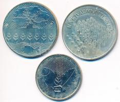 1984. 100Ft CuNi "FAO III." + 1985. 20Ft CuNi "FAO IV." + 100Ft alpakka "FA...