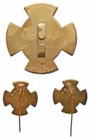 1992. "Hazáért Kitüntető Jelvény" későbbi Ag másolata, aranyozott, festett, fémjelzett, so...