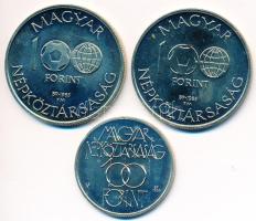 1985. 100Ft alpakka (2xklf) "Mexikói labdarúgó VB" + 100Ft alpakka "Kulturális Fórum" T:BU