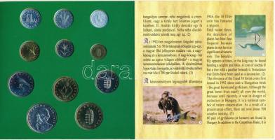 1995. 10f-200Ft 11klf darabos forgalmi sor dísztokban, benne 200Ft Ag "Deák", "Magyar...