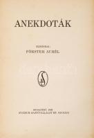 2 db anekdotákat tartalmazó könyv-Panka Károly(szerk.): Tompa Mihály az anekdoták tükrében. Bp., 194...