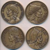 4db klf MÉE emlékérem: Tóth Sándor (1933-) 1994-1995,DN "MÉE Szabolcs-Szatmár-Bereg Megye / Árpád Vezér + Töhötöm Vezér + Ond Vezér + Tas Vezér" Br emlékérem sorozat (42,5mm) T:1