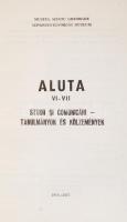 ALuta VI-VII. Studii şi comunicări - Tanulmányok és közlemények. Sepsiszentgyörgy, 1974-1975, Sepsis...