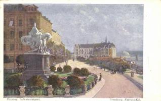 Pozsony, Fadrusz rakpart / quay, B.K.W.I. 386-3. s: Marx Béla (fa)