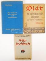 3 db kisalakú német szakácskönyv: Gramberg, Eugen: Pilzkochbuch. Leipzig, 1946, Verlag von Quelle &a...