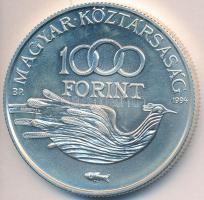 1994. 1000Ft Ag "Védd a világot!" tanúsítvánnyal dísztokban T:BU Adamo EM138