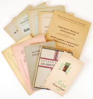 10 különféle füzet alakú könyv, érdekes irodalmi, történeti, vallási stb. témákban, kötetenként változó, de nagyrészt jó állapotban.
