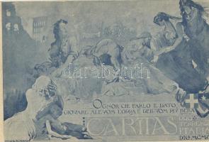 Caritas pro Terremoto Italia / Italian earthquake preventing propaganda card s: Renato Schiavon (EK)