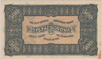 1923. 500K "Magyar Pénzjegynyomda Rt. Budapest" T:II kis szakadás, egy sarkán kis folt, ha...