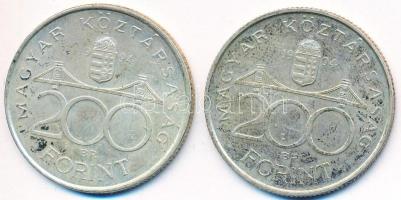 1994. 200Ft Ag "Deák" (2x) T:2,2-