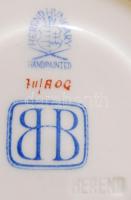 Herendi kézzel festett porcelán csésze és csészealj, hibátlan, jelzett, d: 7 és 12 cm