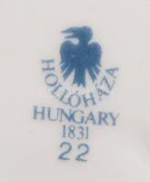Hollóházi virágmintás porcelán bonbonier Hatvani Cukorgyár felirattal, matricás, hibátlan, jelzett, ...