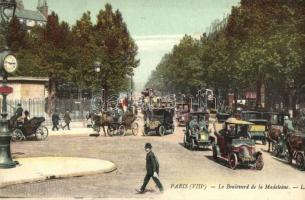 Paris, Boulevard de la Madeleine / automobiles