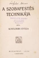 Scheuman Gyula: A szobafestés technikája. Bp., 1929. Kicsit vetemedett vászonkötésben, egyébként jó állapotban.