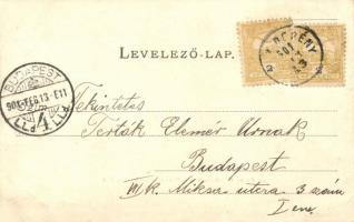 Jászberény, Belső vízimalom környéke; Brünnauer Adolf kiadása