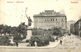 Budapest V. Petőfi tér, szobor, Divald