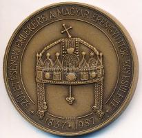 Kelemen Kristóf (1922-) 1987. "MÉE / Erzsébet királyné születésének emlékére" Br emlékérem...