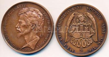 2db klf MÉE emlékérem: Lapis András (1942-) 1973. "MÉE - Kiskőrösi Csoport - Petőfi útja soroza...