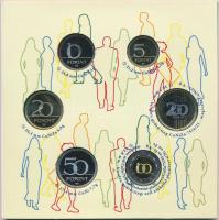 2011. 5Ft-200Ft "Az önkéntesség európai éve 2011" 6klf névértékből álló forgalmi éremszett T:PP